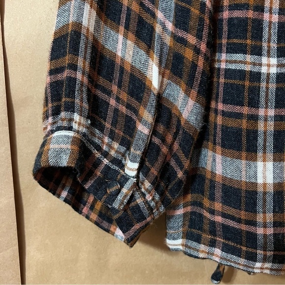 Madewell | Plaid Gauze Double-Tie Wrap Top Blouse Size M - Picture 13 of 15